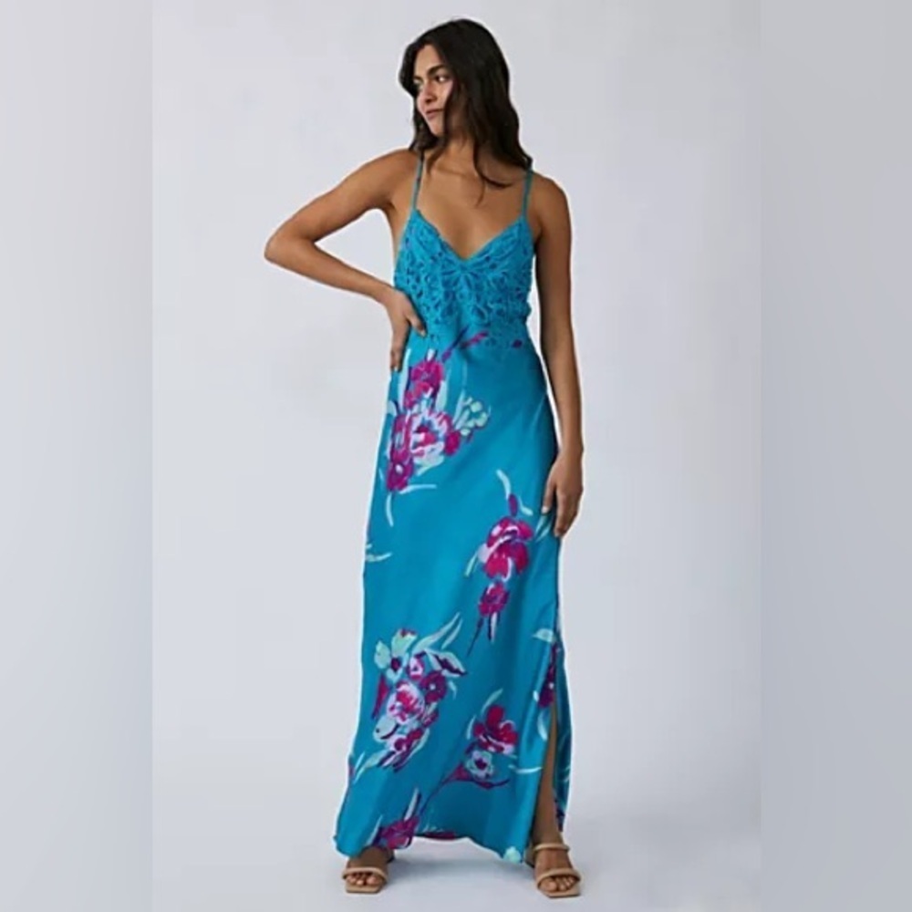 Free People Forever Yours Maxi Dress Small B1893